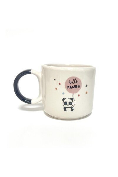 Kırtasiye Ofisi كوب Hello Panda Double مطبوع بمقبض أسود