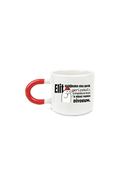 Kırtasiye Ofisi Should Have My Elite Personality Printed Red Handle U Mug