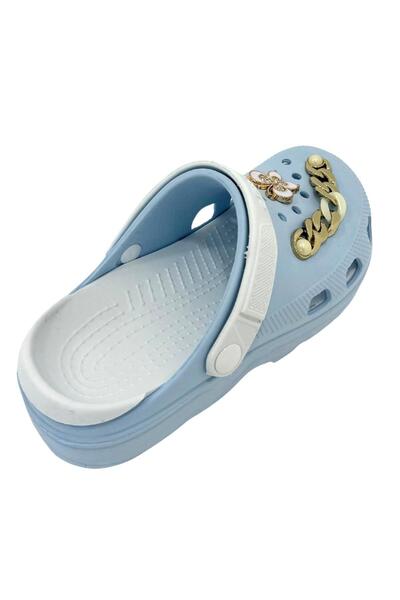 SOLAZER Papuci de damă cu talpă ortopedică albastră și albă - Slz00041