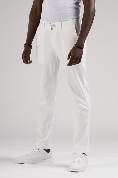 AKÇAYLAR Slimfit Jogger Παντελόνι - Επίπεδο ύφασμα με ελαστική μέση και κλωστή