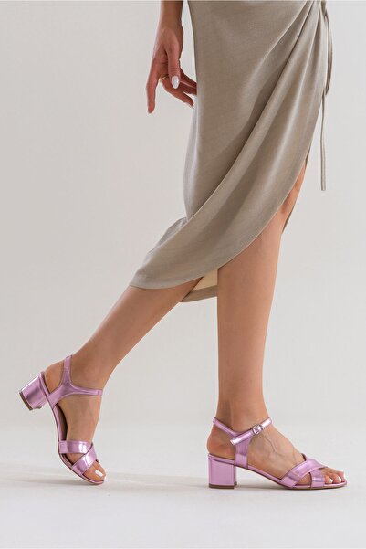 Gate29 Çapraz Bantlı Bilekten Tokalı Kadın Sandalet Yolana Gate Shoes-metalik...