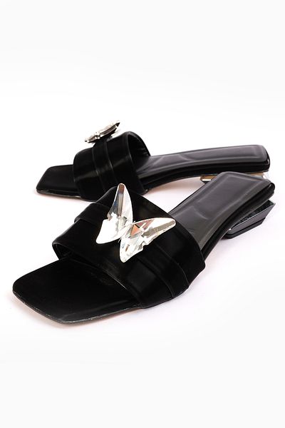 Liza Shoes Papuci de zi cu zi pentru femei Wanda - cu model fluture, A003-161-k56-1