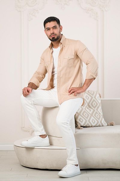 Paul Martin Βαμβακερό πουκάμισο Slimfit - Διπλό κάλυμμα και τσέπες