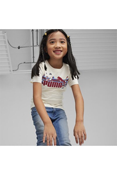Puma ESS+ Summer Camp Kids T-Shirt - Ecru 67927387