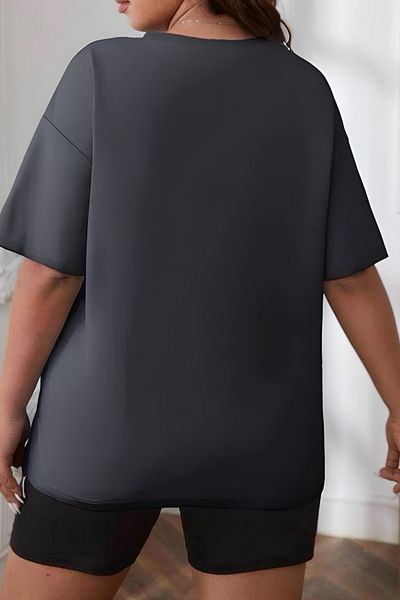 BayBayan Γυναικείο μπλουζάκι Loose Fit - Crew Neck, κοντομάνικο