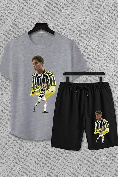 aynewmoda Star Printed Kenan T-shirt and Shorts Set