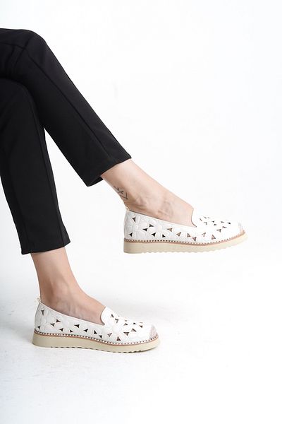 MARSEDO Paulo Women's Flower Patterned Flat Heel Ballerina Shoes