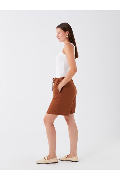 LC Waikiki Bequeme, vorgeformte Damen-Shorts mit elastischem Bund