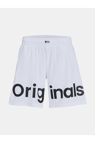 Jack & Jones Logo Print Mesh Shorts with Elastic Waistband