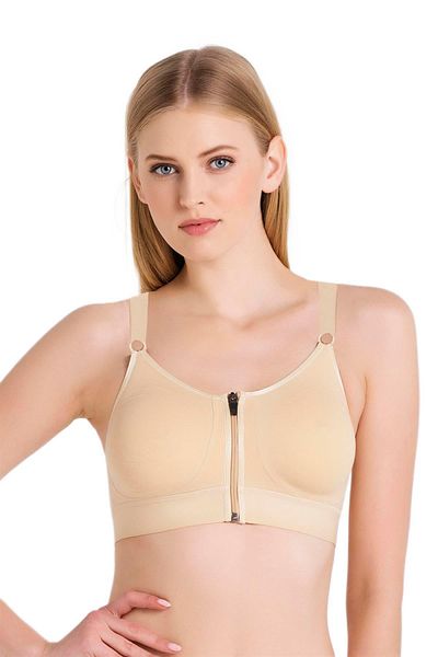 JENSCA Μπροστινό φερμουάρ Magic Form Skin Prosthesis Bra 5722