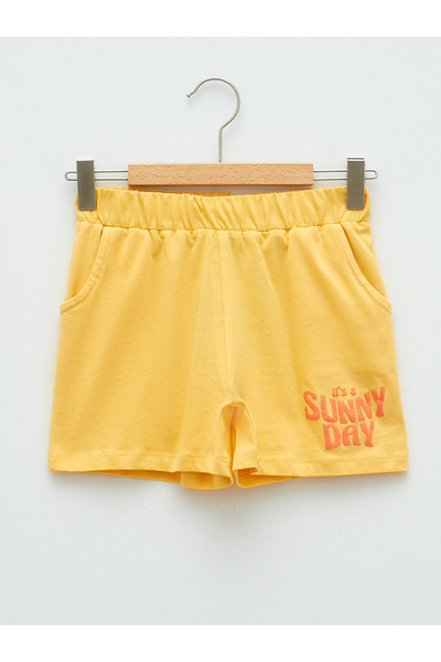 LC Waikiki Printed Elastic Waist Shorts for Girls