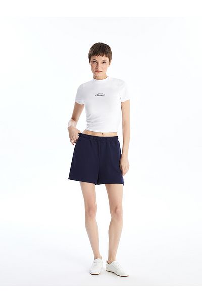 LC Waikiki Women's Straight Shorts - Elastic Waist