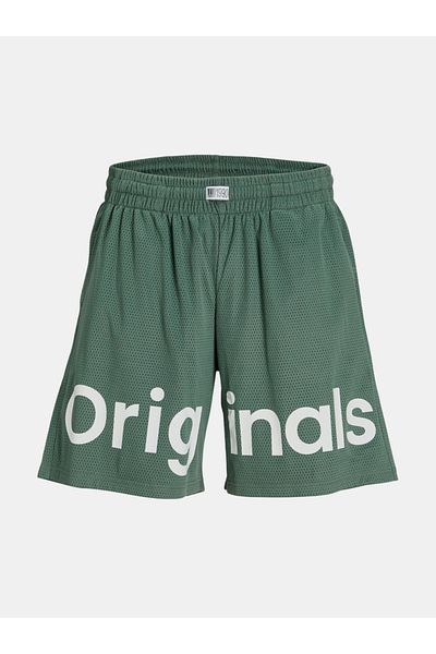 Jack & Jones Logo Print Mesh Shorts with Elastic Waistband