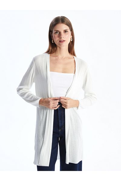 LC Waikiki Women's Knitwear Cardigan - Shawl Collar, Solid, Long Sleeve