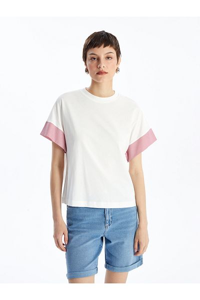 LC Waikiki Oversize Γυναικείο T-Shirt - Crew Neck, ίσιο κόψιμο, κοντομάνικο
