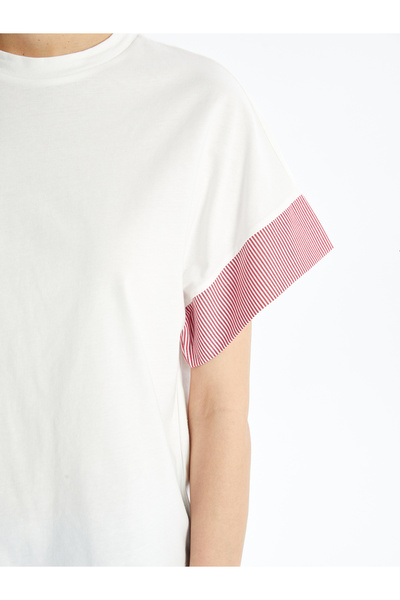 LC Waikiki Oversize Damen T-Shirt - Rundhals, gerader Schnitt, kurze Ärmel