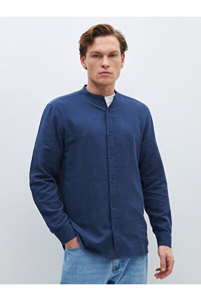 LC Waikiki Cămașă pentru bărbați - cu croiala normală, cu mânecă lungă, Dobby