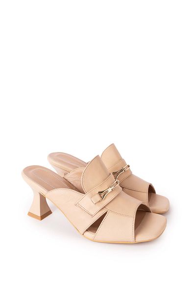 Gondol Genuine Leather Women's Thin Heeled Slippers - ast.6127