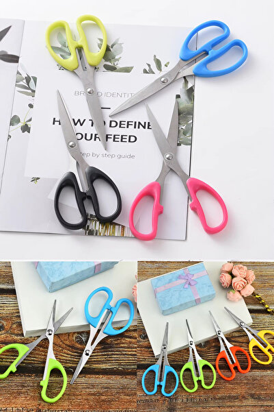 xolo 11 Cm Mavi Renk Okul Öğrenci Ofis Kırtasiye Makası Çok Amaçlı Mini Makas Kağıt El İşi Makası XS003