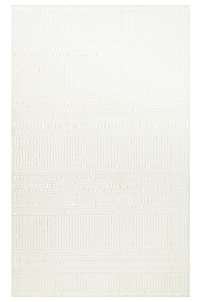 Eko Halı EKO HALI OSLO 01 White Hav Toz Vermeyen Yumuşak Dokulu Etnik Desenli...