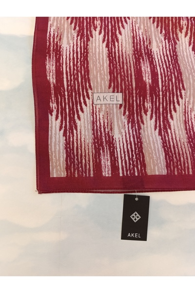 Akel Şal din bumbac - cu model şi dungi, dimensiune 75x185