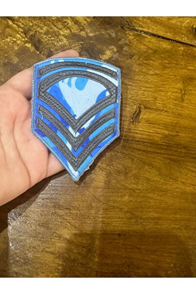 Gönülden Tasarım 10X7 CM Apollet Albastru - Aplicație de îmbrăcăminte pentru cusut cu fier de călcat