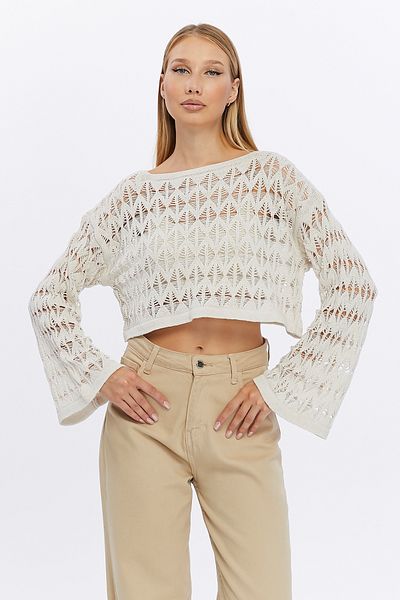 MA ananas Openwork Women's Spanish Sleeve Blouse
