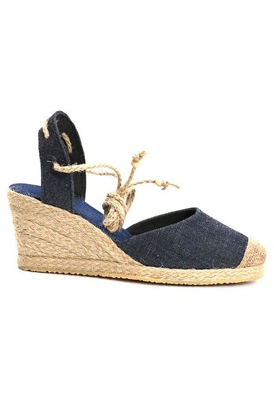 Star Tombis Toc pană bej - Espadrile din paie de in, legat la glezne, lucrat manual