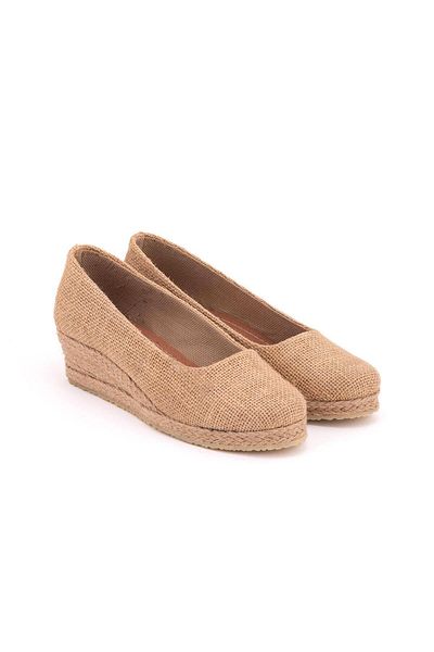 Star Tombis 3cm Wedge Heeled Comfortable Daily Mother Shoes - Real Handmade