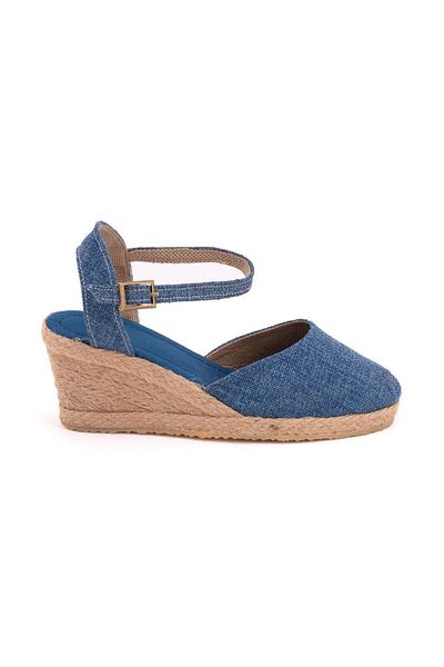 Star Tombis Espadrile din paie de in lucrate manual - lucrare manuală reală, toc cu bandă la gleznă cu toc deschis
