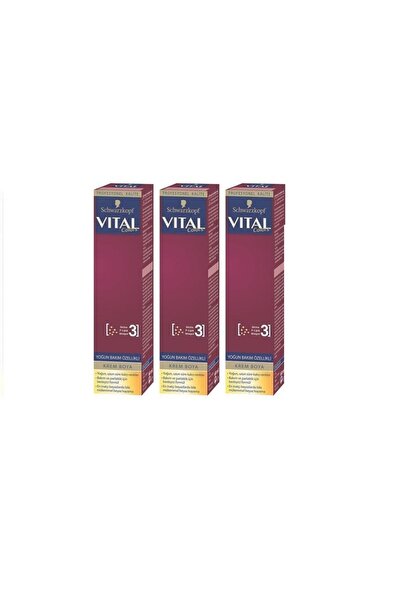Vital Saç Tüp Boyası 12-0 Çok Açık Sarı X 3 Adet