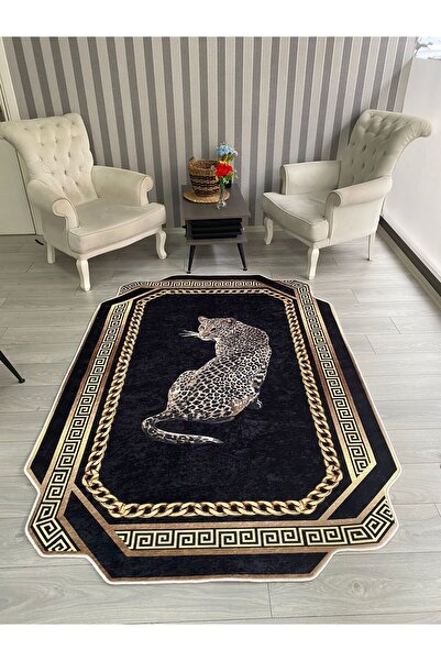 YTR HOME Dijital Baskı Yıkanabilir Kaymaz Taban Dekoratif Salon Mutfak Halısı...