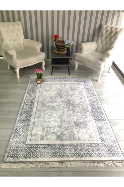 YTR HOME Dijital Baskı Yıkanabilir Kaymaz Taban Dekoratif Salon Mutfak Halısı...