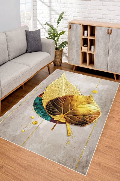 YTR HOME Dijital Baskı Yıkanabilir Kaymaz Taban Dekoratif Salon Mutfak Halısı...