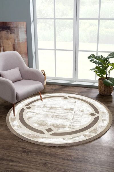 YTR HOME Dijital Baskı Yıkanabilir Kaymaz Taban Dekoratif Salon Mutfak Halısı...