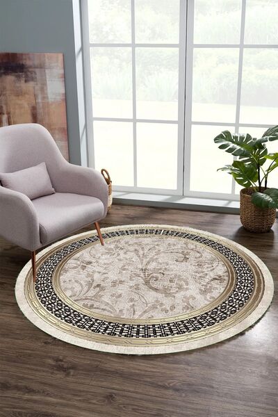 YTR HOME Dijital Baskı Yıkanabilir Kaymaz Taban Dekoratif Salon Mutfak Halısı...