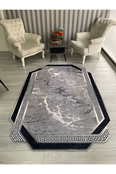 YTR HOME Dijital Baskı Yıkanabilir Kaymaz Taban Dekoratif Salon Mutfak Halısı...