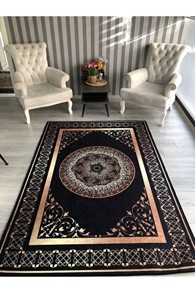 YTR HOME Dijital Baskı Yıkanabilir Kaymaz Taban Dekoratif Salon Mutfak Halısı...