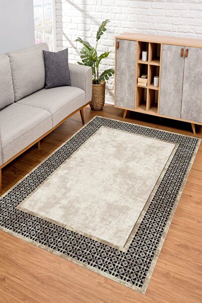 YTR HOME Dijital Baskı Yıkanabilir Kaymaz Taban Dekoratif Salon Mutfak Halısı...