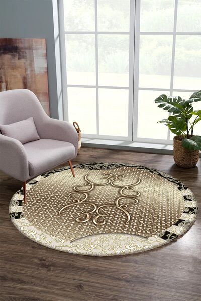 YTR HOME Dijital Baskı Yıkanabilir Kaymaz Taban Dekoratif Salon Mutfak Halısı...