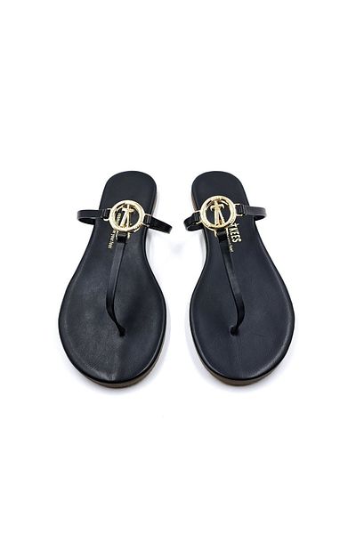 Tkees Buckle Flip Flops Black Women's Slippers