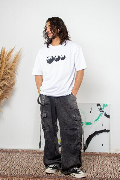 Sekizbiraltı Μοτίβο μπάλας 816 Billiard - Λευκό υπερμεγέθη Unisex T-shirt