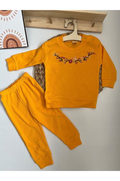 Miraydın Butik بدلة موسمية مكونة من قطعتين مطرزة بالزهور للأطفال الأولاد والب...