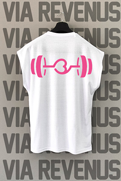 Vordevia Gym Love Back Printed - Tricou sport cu mâneci zero