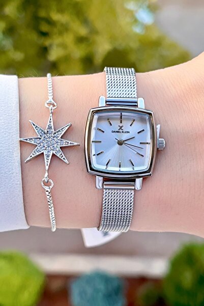Daniel Klein Gümüş Renk 24 Ay Garantili Kadın Kadın Kol Saati ve Bileklik