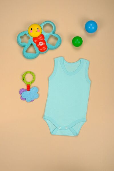 bebetospik Cotton Thick Strap Soft Snap Bodysuit