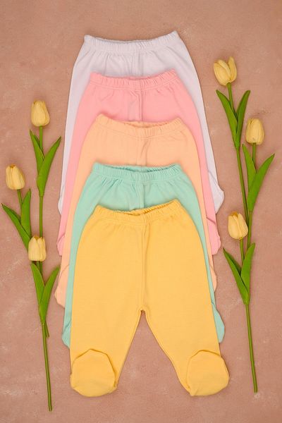 bebetospik 5-Piece Soft Cotton Baby Girl - Boy with Booties