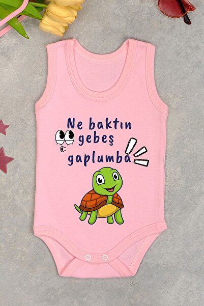 bebetospik Cotton Baby Gaplumba Printed Snap Bodysuit