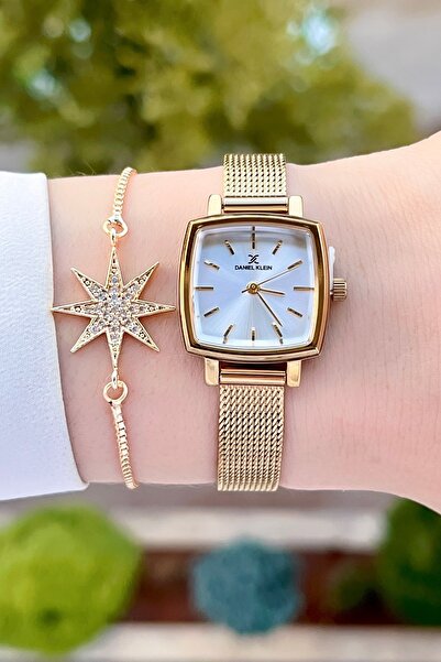 Daniel Klein Kadranı Gümüş Kordonu Altın Renk 24 Ay Garantili Kadın Kol Saati...