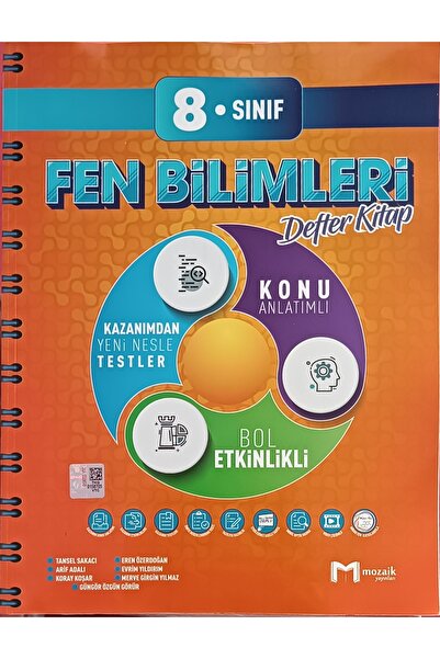 Mozaik Yayınları Mozaik LGS 8. Sınıf Fen Bilimleri İntro Defter Kitap